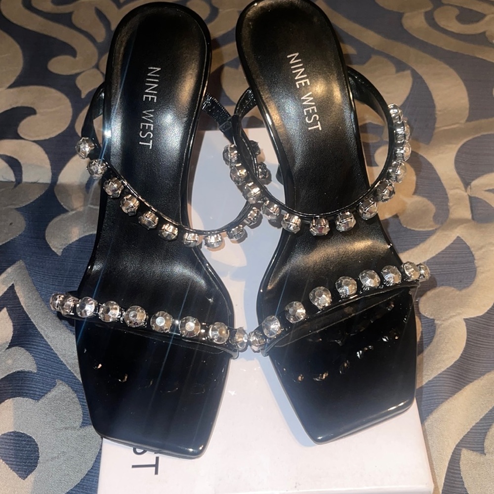 Nine West Strapless Sandals Black 7.5
